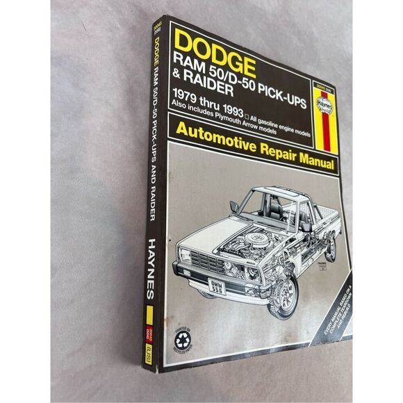 Haynes DODGE RAM PICKUPS & RAIDER 1979 thru 1991 Automotive Repair Manual - Picture 2 of 7